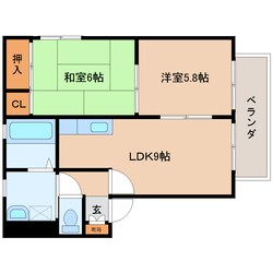 近鉄郡山駅 バス10分  新町下車：停歩1分 2階の物件間取画像